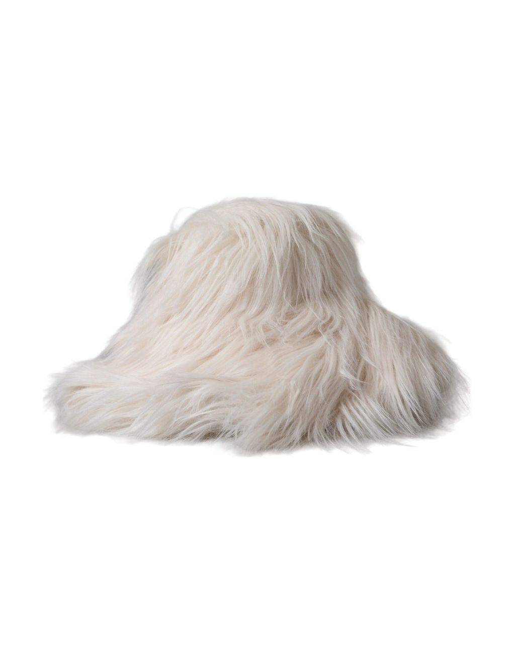 Dolce & Gabbana Natural Acrylic Fur Bucket Hat Modacrylic Polyester
