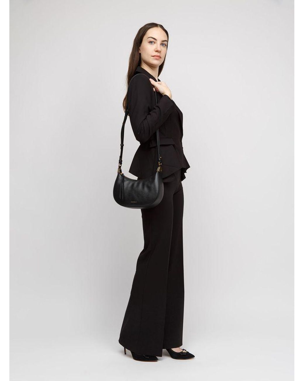 Coccinelle Black Crossbody Bag Cowhide Hand