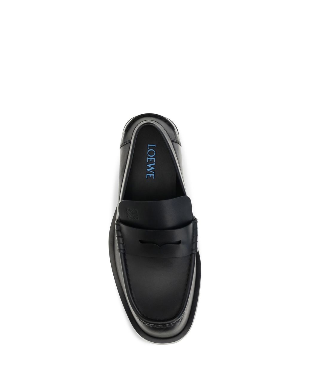 Loewe Black Loafers Bobine Polished Calfskin Upper Calf Leather for men