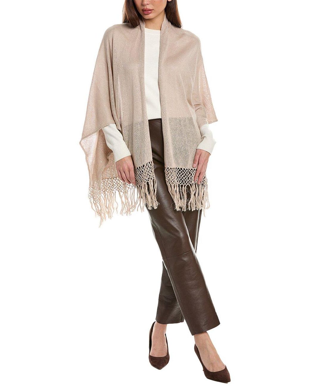 Brunello Cucinelli Natural Linen Silk Sweater