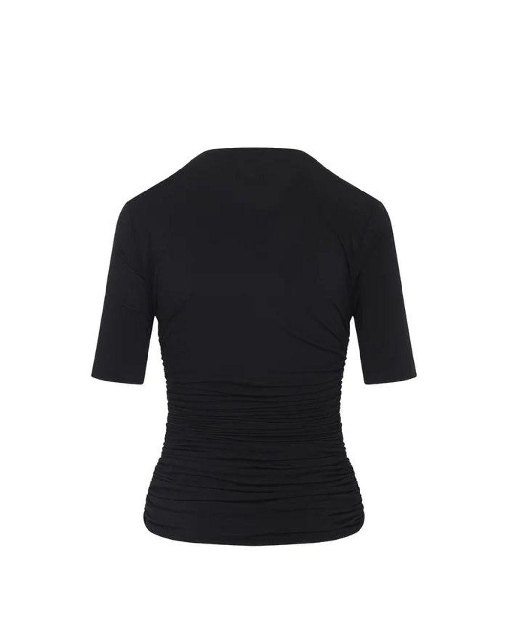 Maison AlaïA Blue Ruched Stretch-Jersey T-Shirt T-Shirts And Polos