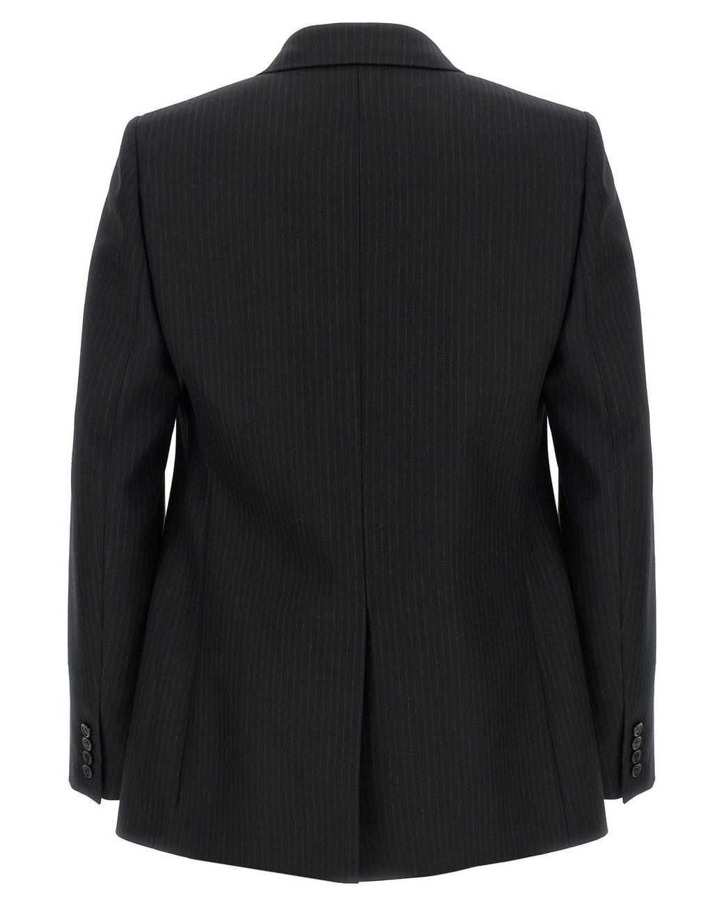Saint Laurent Black Pinstripe Wool Blazer