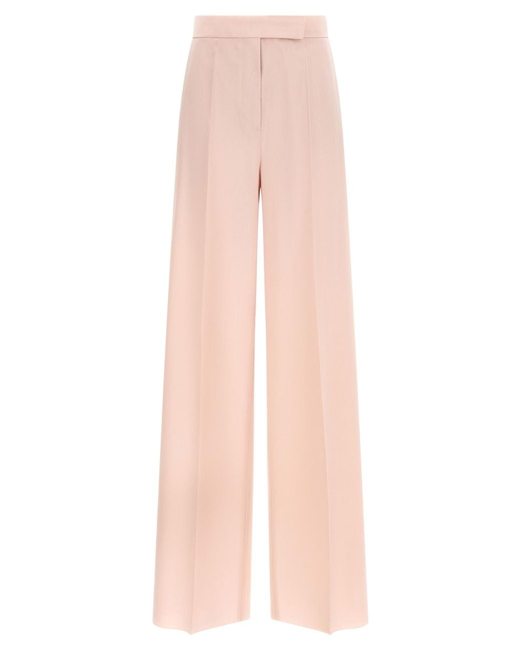 Max Mara Pink Straight Flat Front Pants