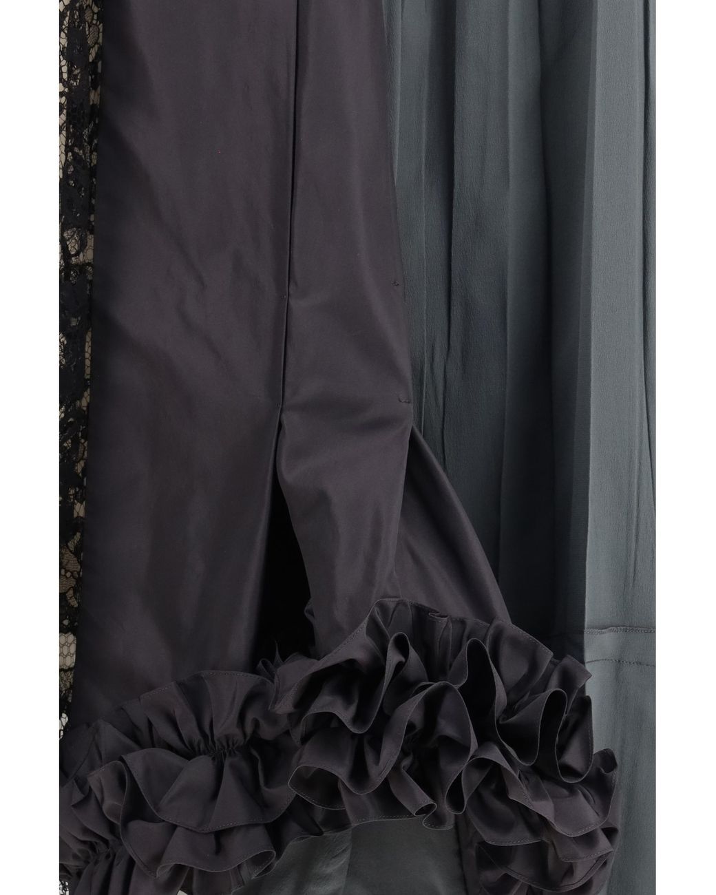 Prada Green Midi Patchwork Skirt Silk