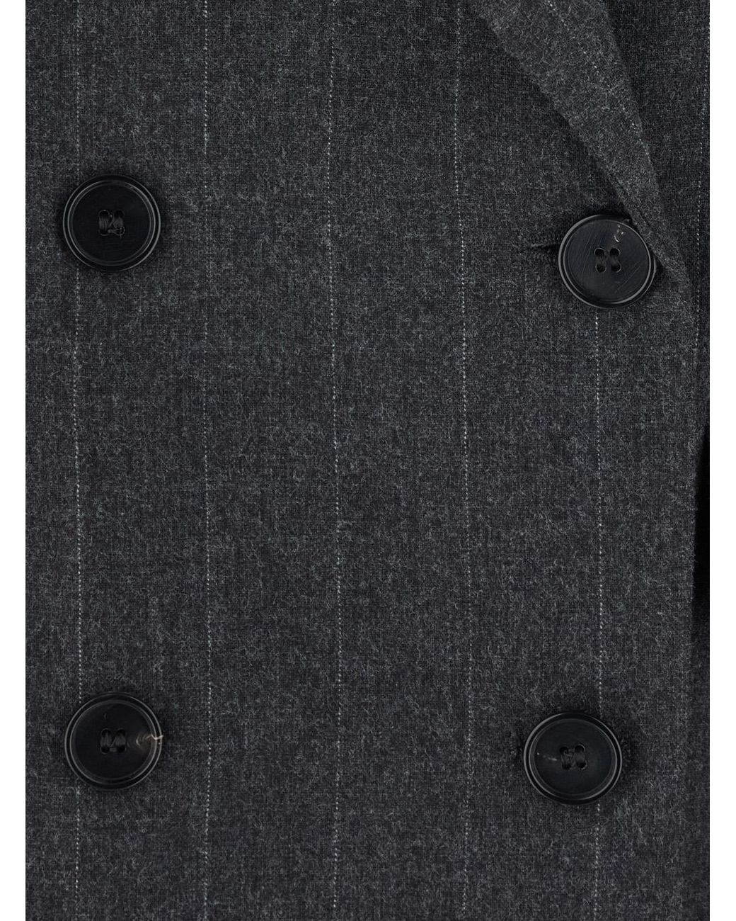 Jucca Black Double-Breasted Blazer Prince Of Wales Wool Blend Blazers