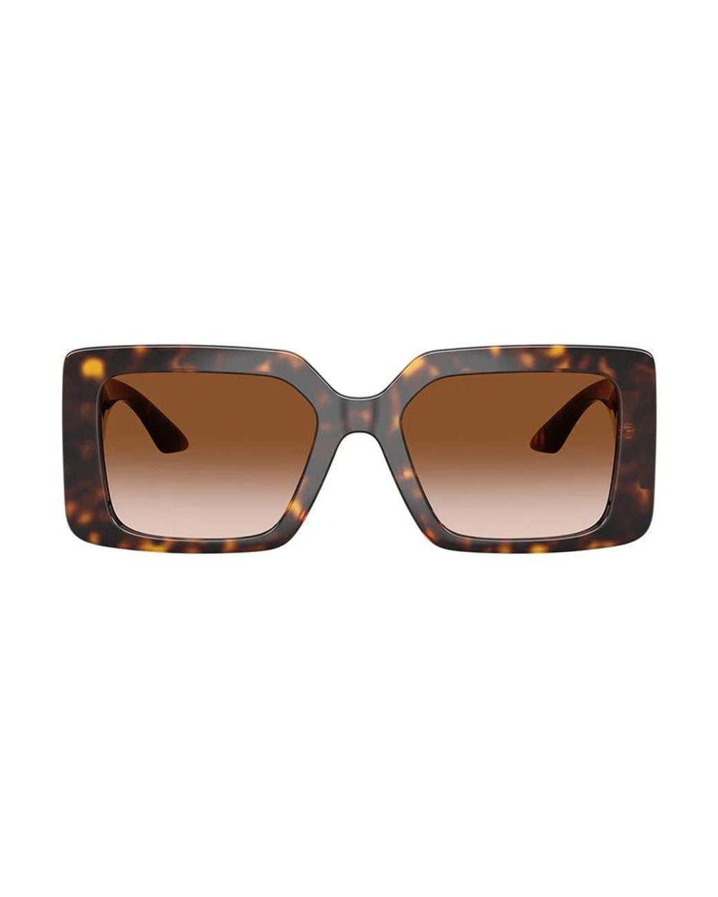 Versace Brown Sunglasses Rectangle Full Rim, Dark Havana Frame And Gradient Lens Ve4505U108-13