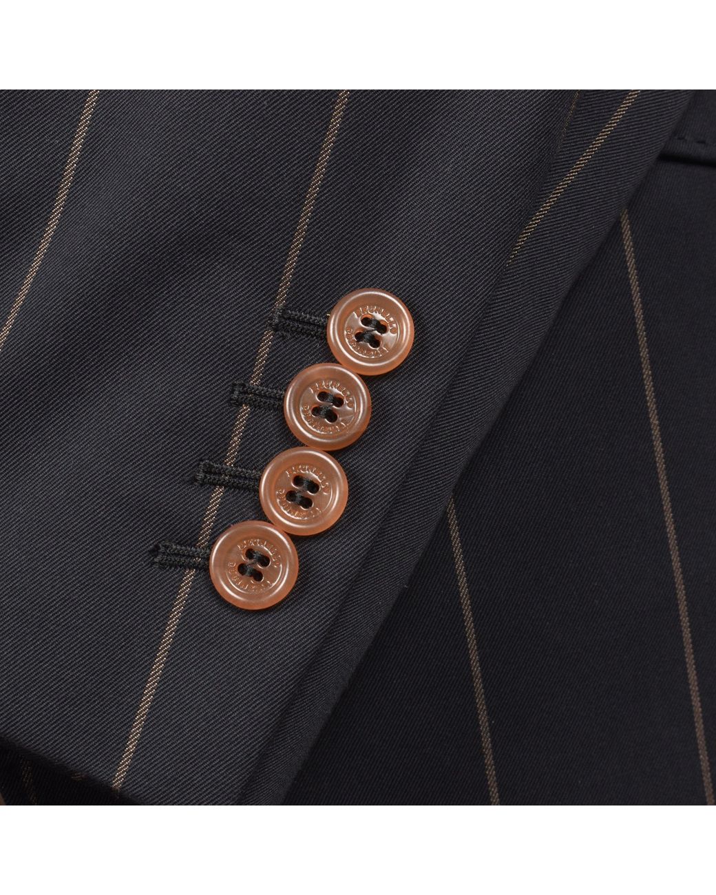 Brunello Cucinelli Blue Wool Striped Suit for men