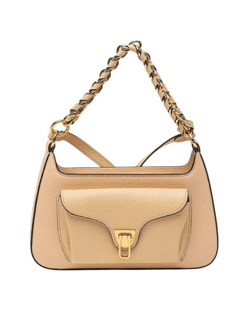 Coccinelle Metallic Shoulder Bag Cowhide Leather