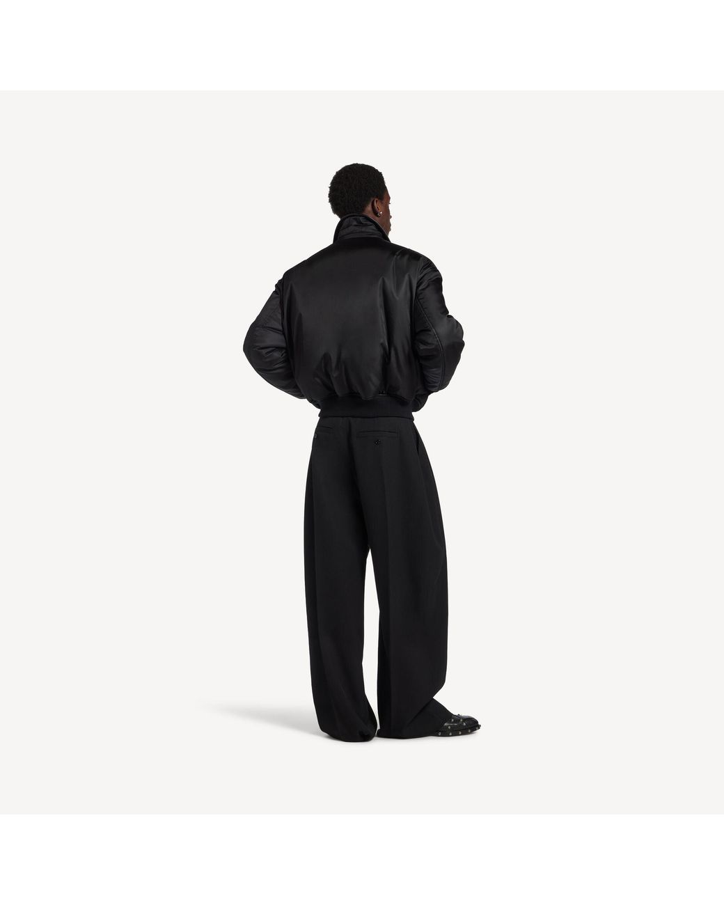 Balenciaga Black Cocoon Bomber Jackets for men