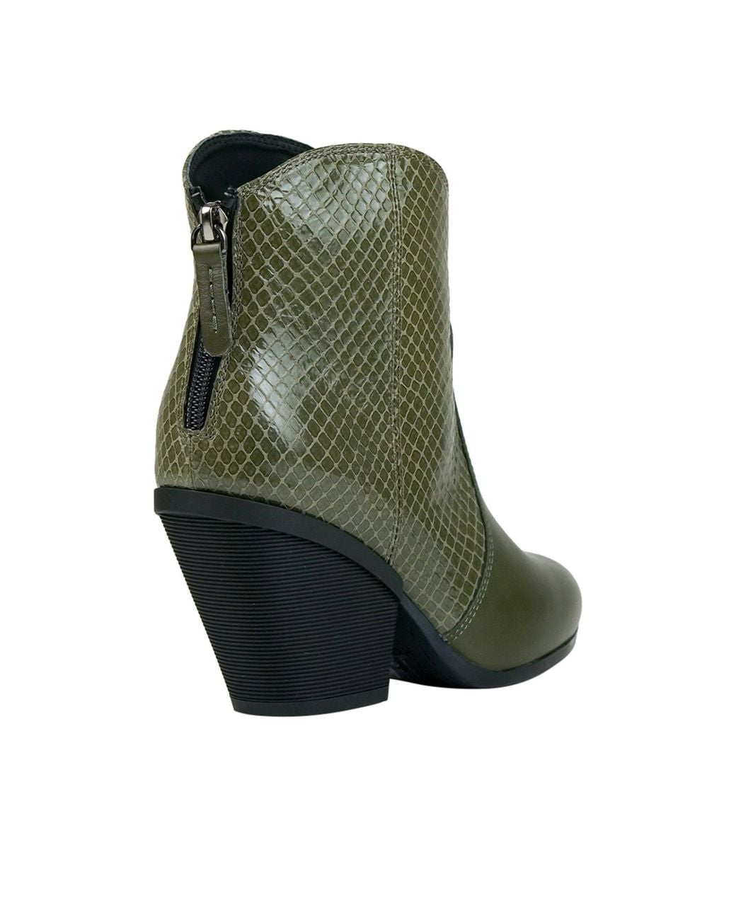 Hogan Green Leather Ankle Boots