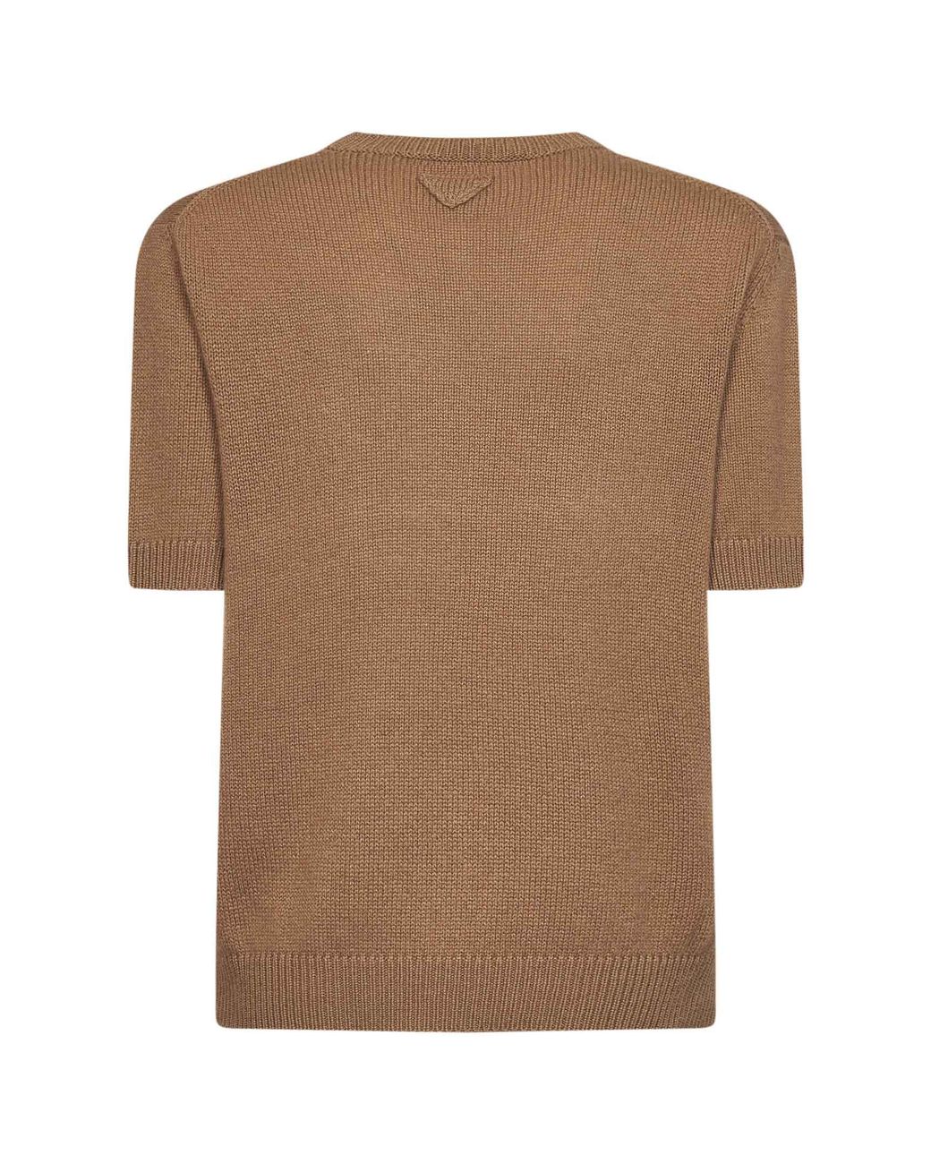 Prada Brown Cashmere Sweater With Scarf