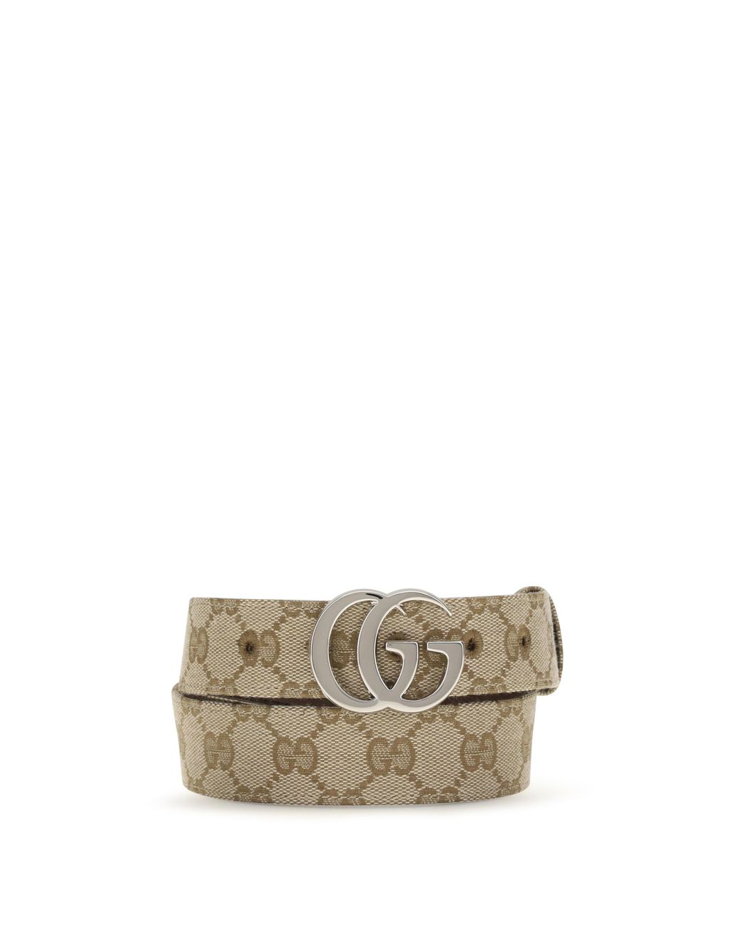 Gucci White Belt Gg Marmont