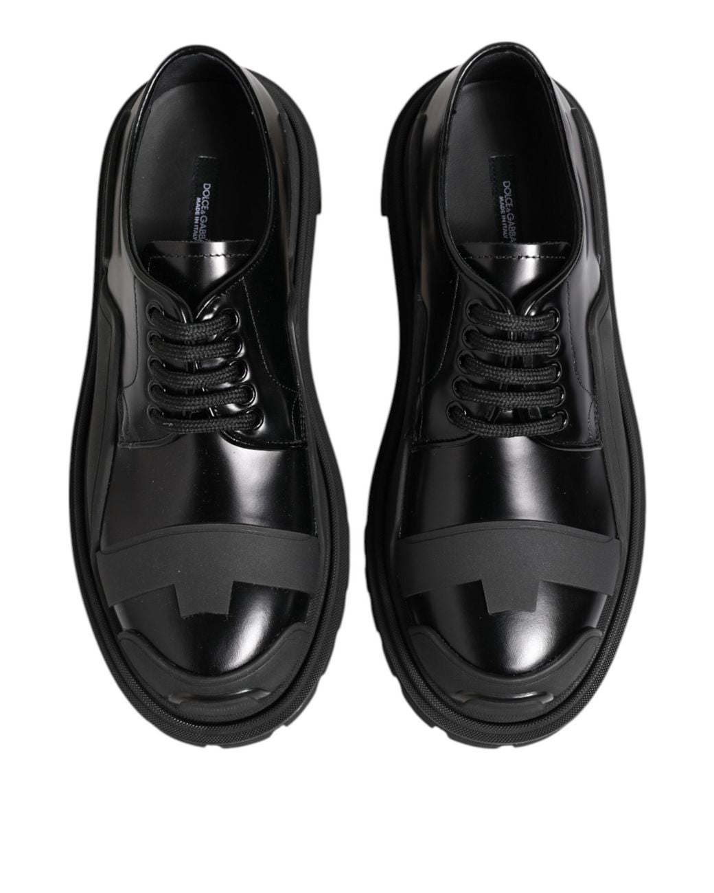 Dolce & Gabbana Black Calfskin Oxfords And Derbies for men