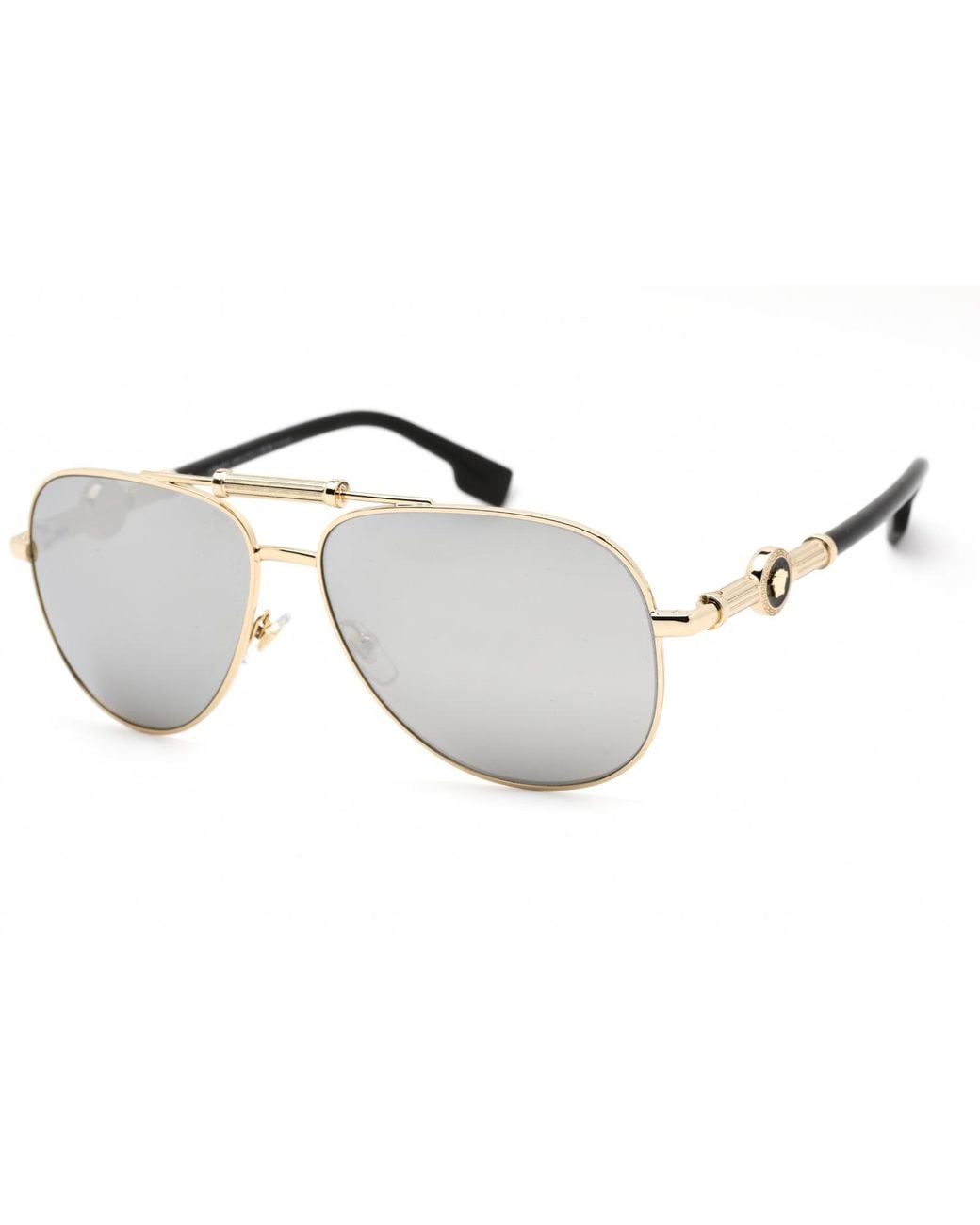 Versace Black Versace 0Ve2236 Aviator Metal Sunglasses