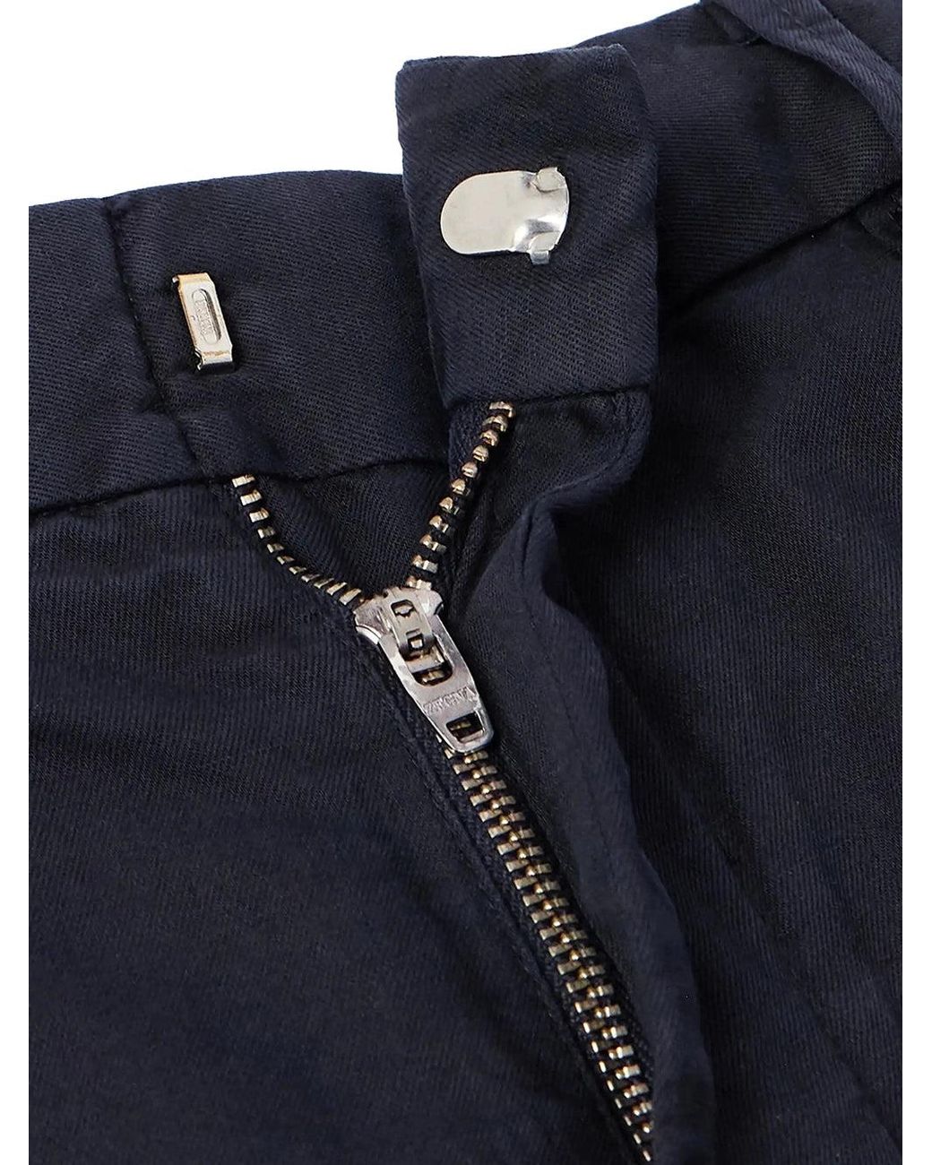 Zegna Blue Straight-Leg Pleated Shorts for men