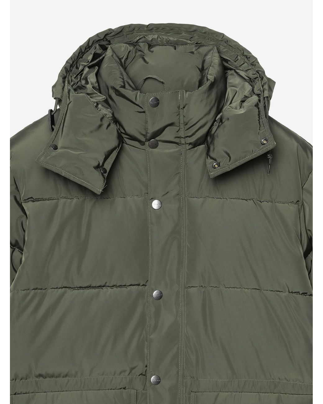 Carhartt Green Padded Nylon Jacket With Hood for men