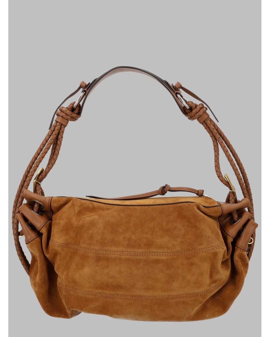 Isabel Marant Brown Shoulder Bag Maia Calf Suede Leather