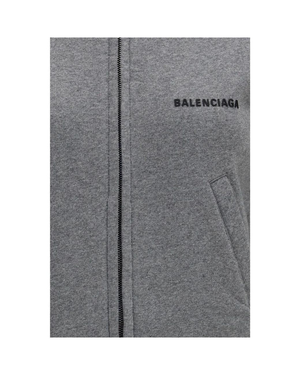 Balenciaga Gray Cotton Sweatshirt Clothing