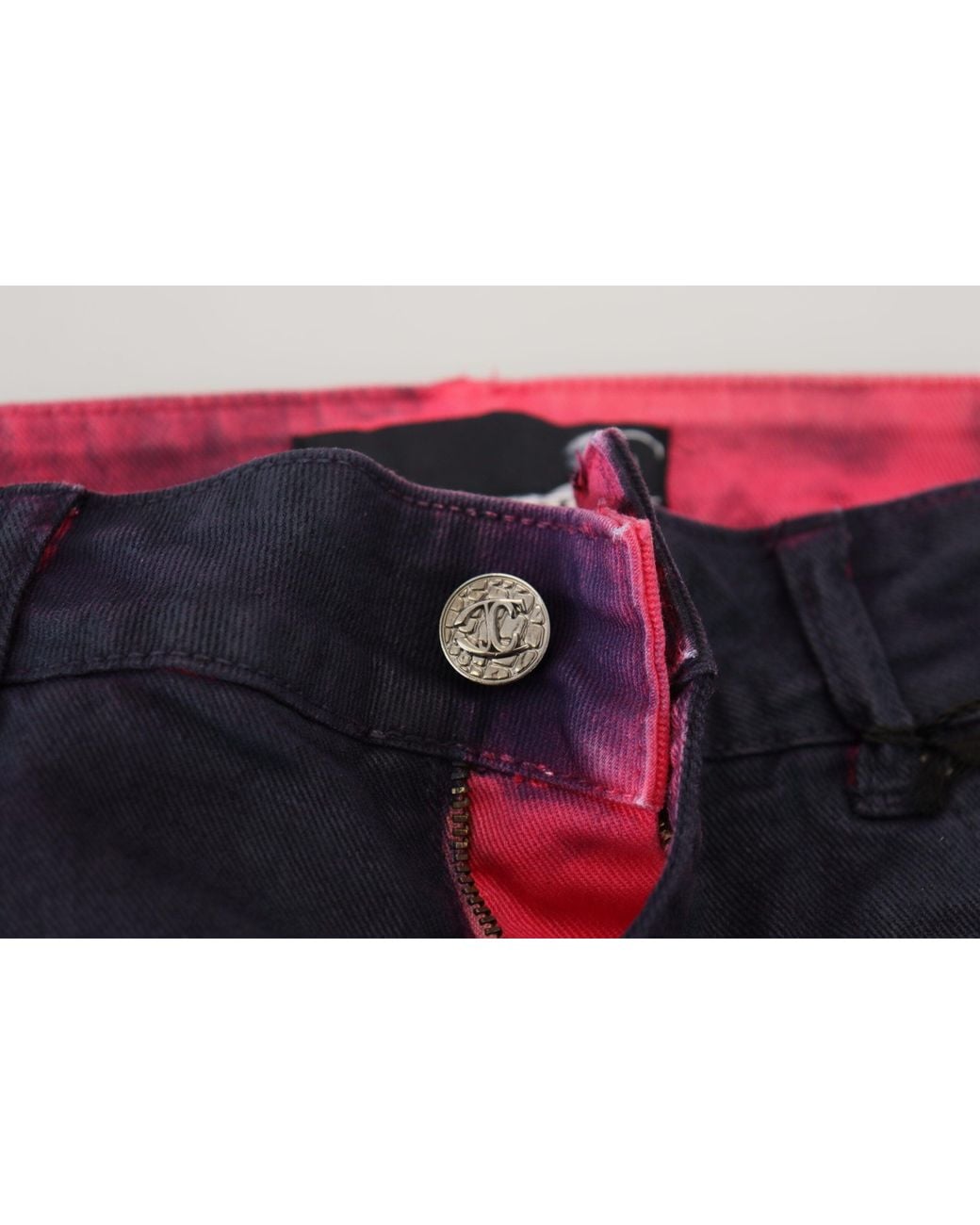 Just Cavalli Blue Sleek Low Waist Denim Pants