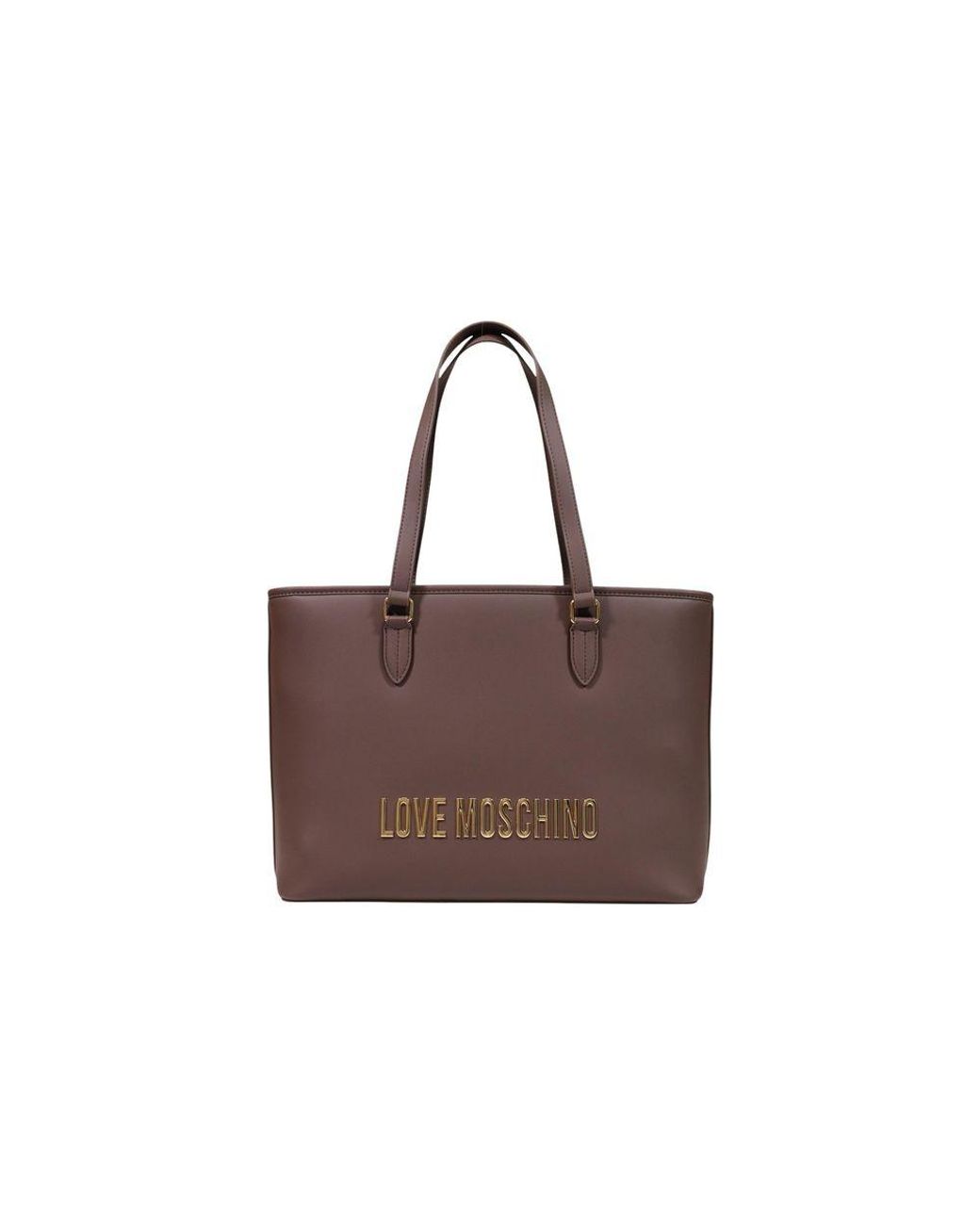Love Moschino Brown Polyethylene Handbag Bag