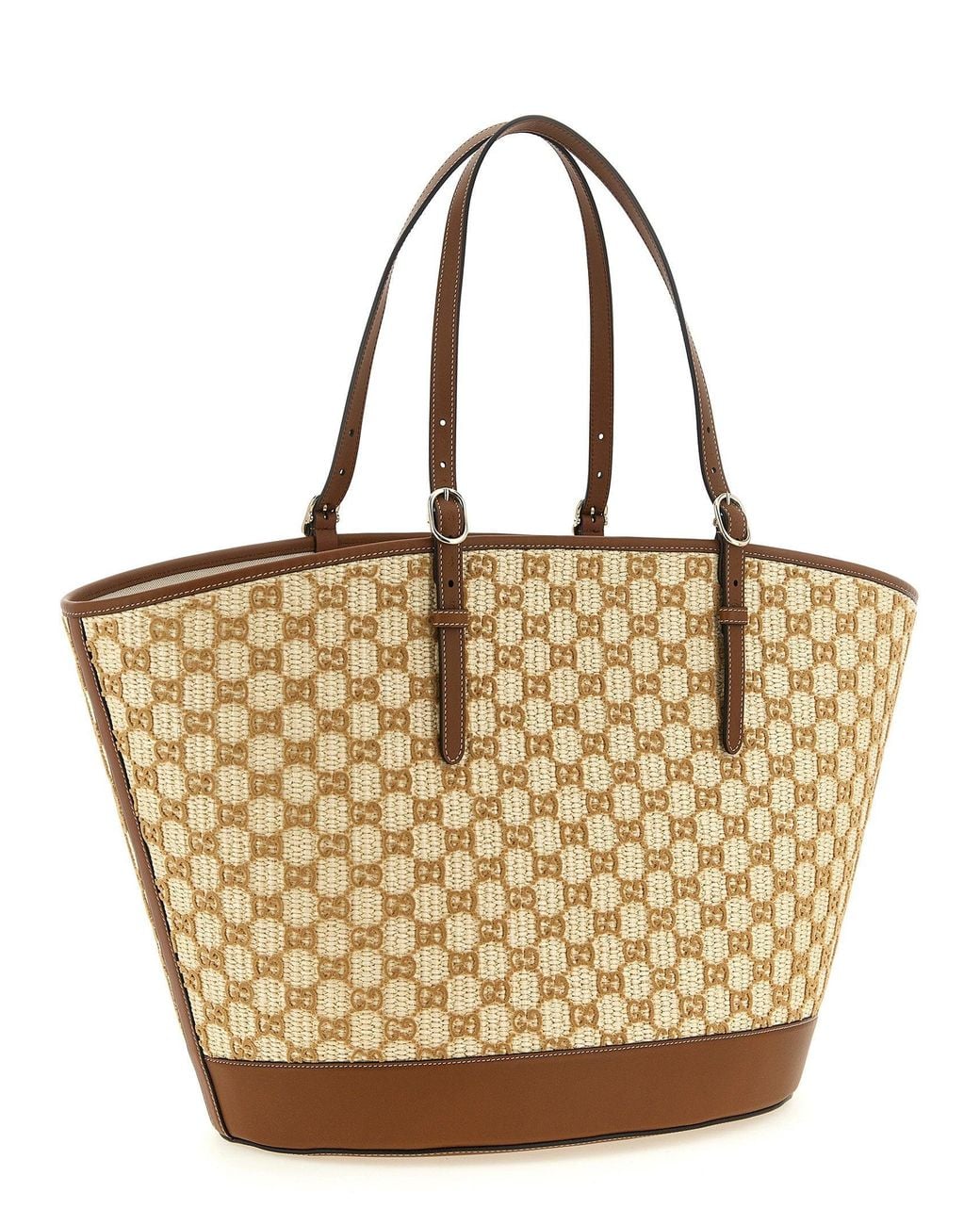 Gucci Metallic Gg Monogram Canvas Tote Bag