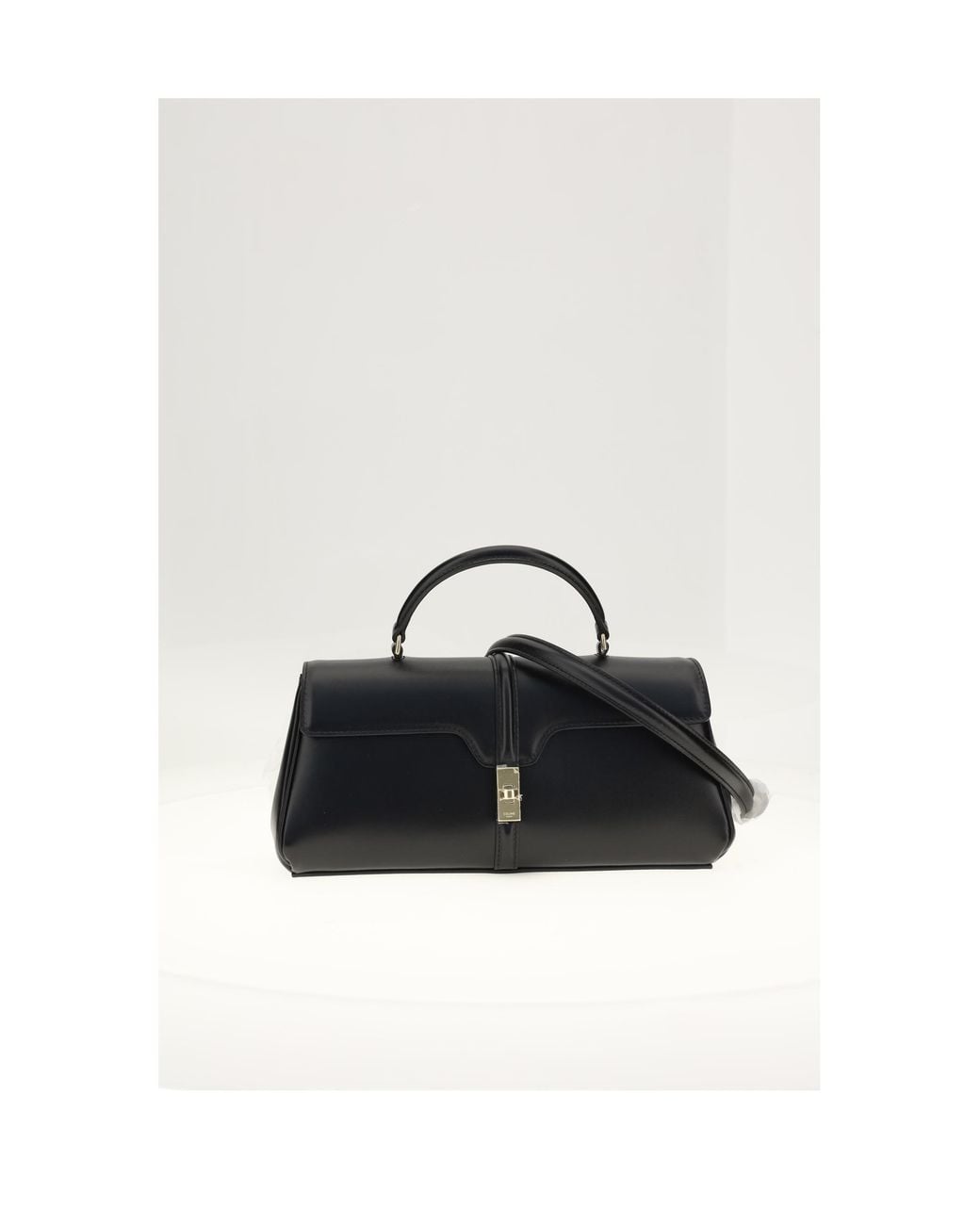 Céline White 16 East West Shoulder Bag Calf Leather