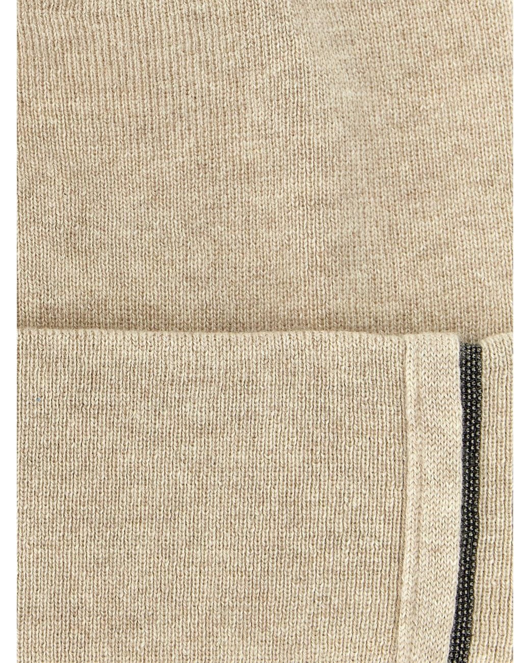Brunello Cucinelli Natural Beanie
