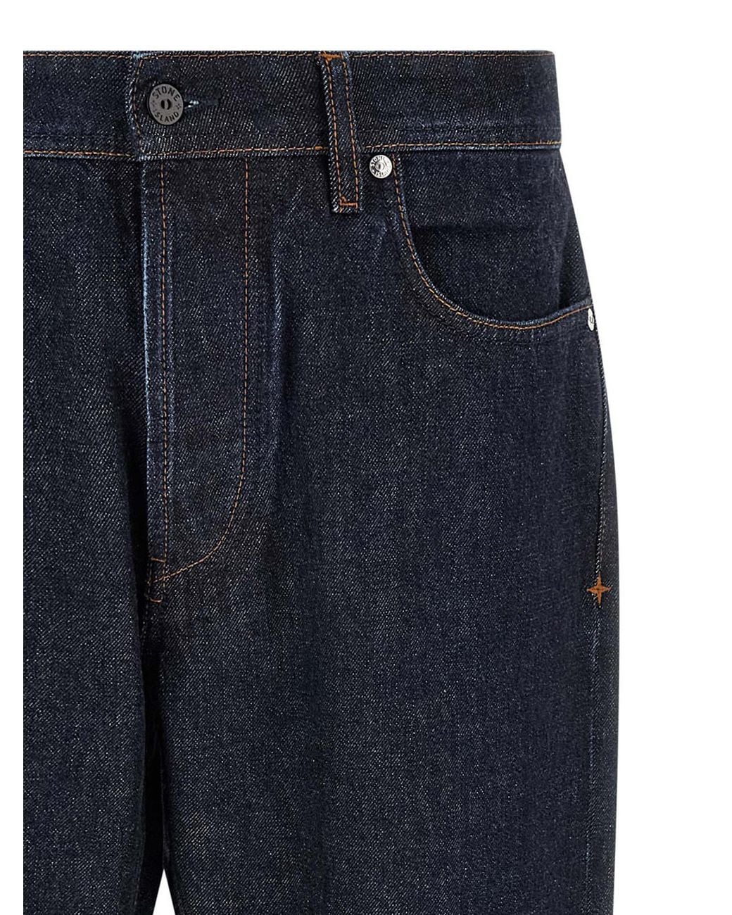 Stone Island Blue Denim Jeans for men