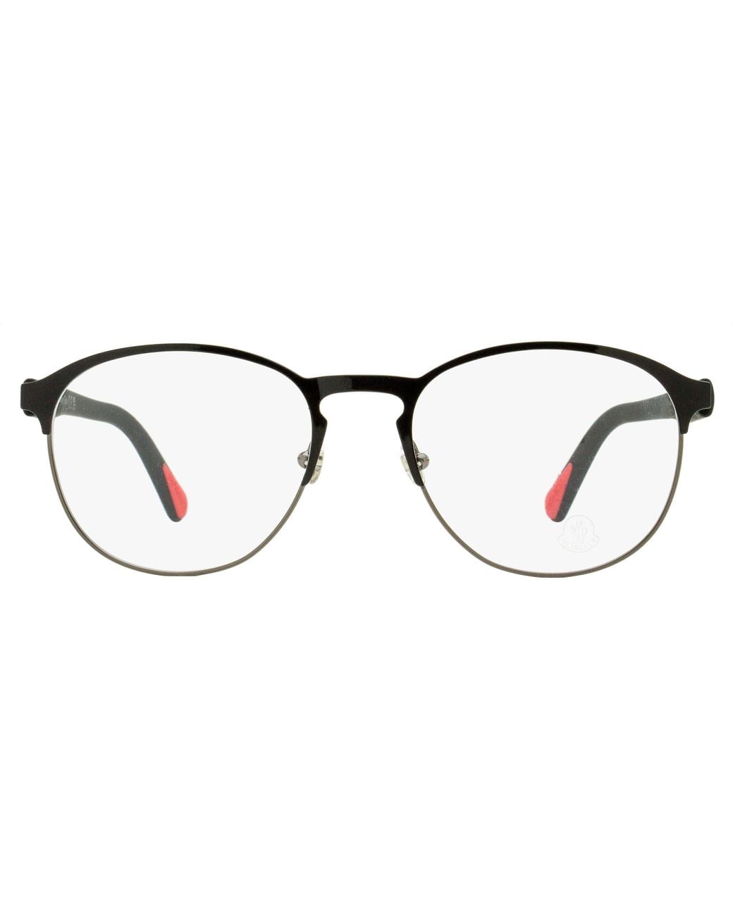 Moncler Black Moncler Ml5192 Oval Metal Frame Eyeglasses for men