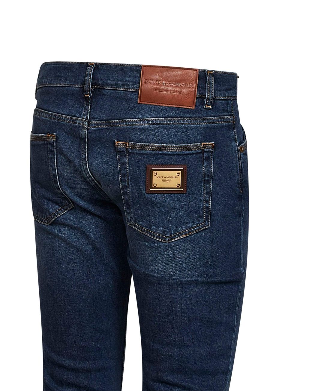 Dolce & Gabbana Blue Cotton Denim Skinny Jeans for men