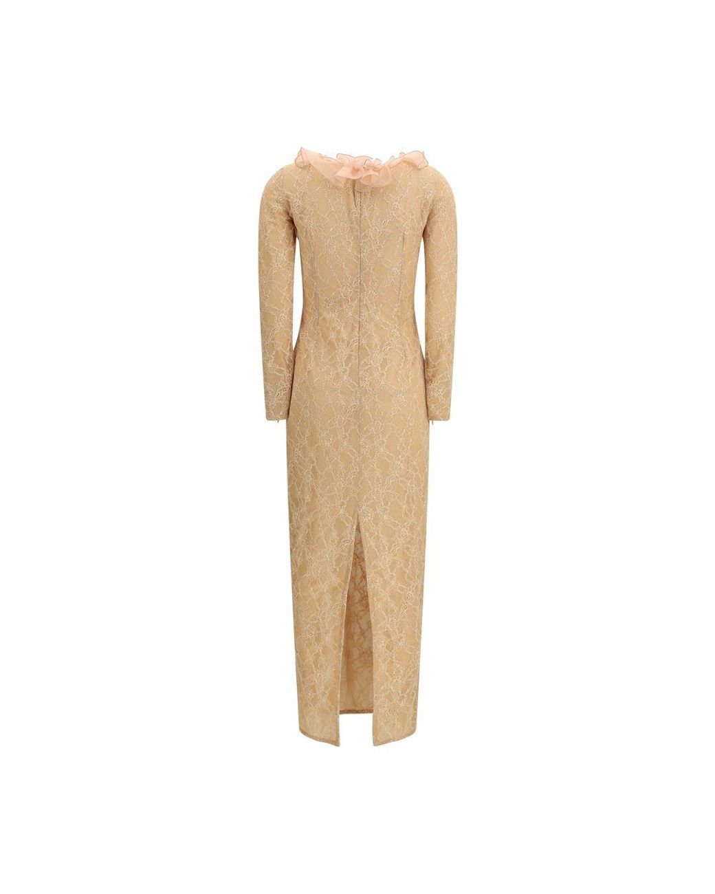 Alessandra Rich Natural Polyamide Cocktail Dress