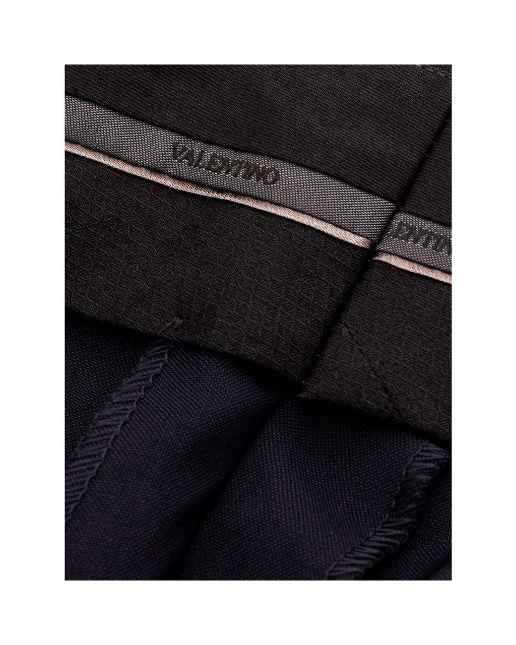 Valentino Garavani Blue Wool Dress Pants for men