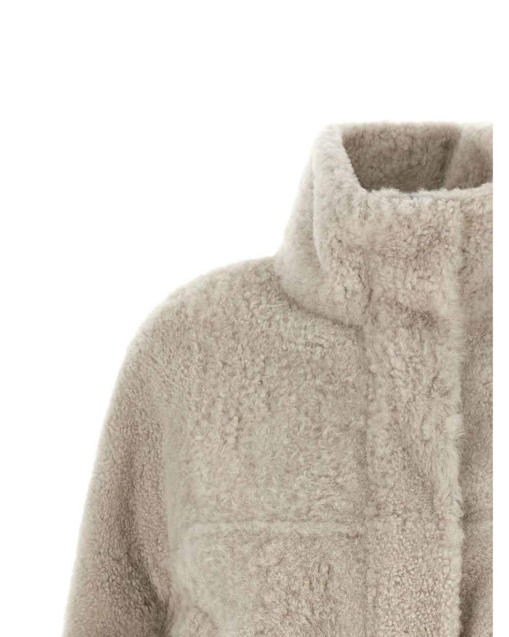 Brunello Cucinelli Natural Cropped Fur