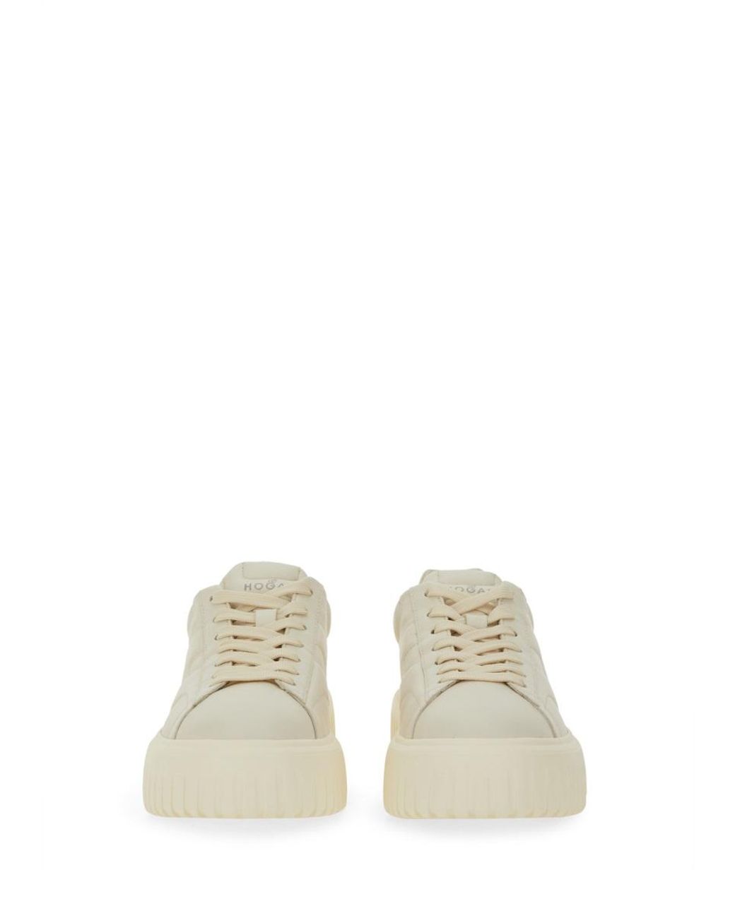Hogan Natural Hogan Nappa Leather H-Stripes Sneaker
