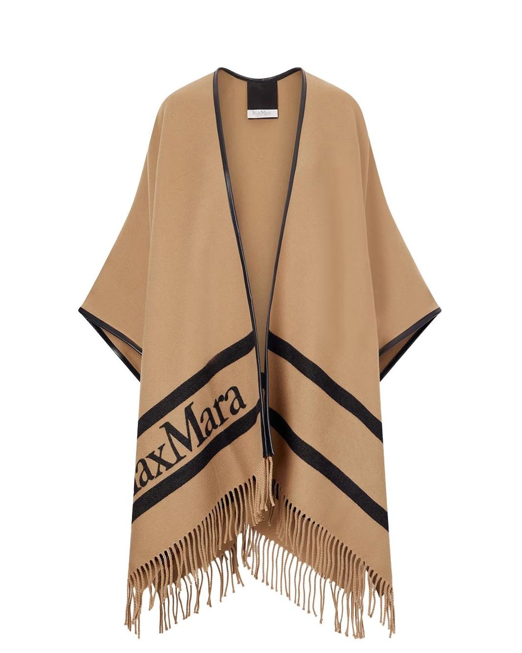 Max Mara Natural Mxaaris Wool Poncho Accessories Scarves