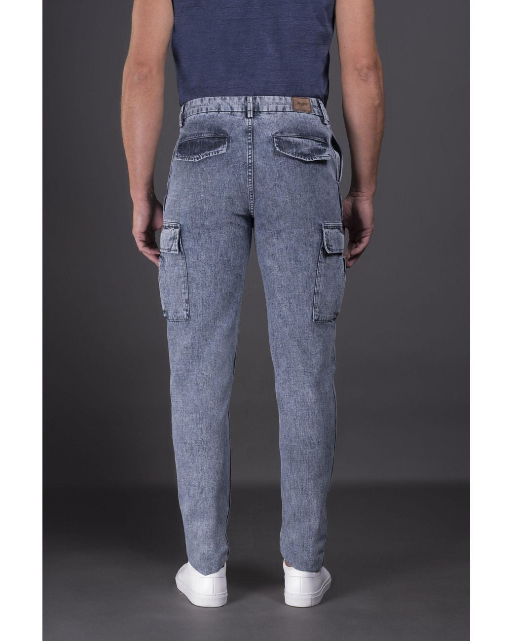 Moorer Black Light Cargo Trousers for men