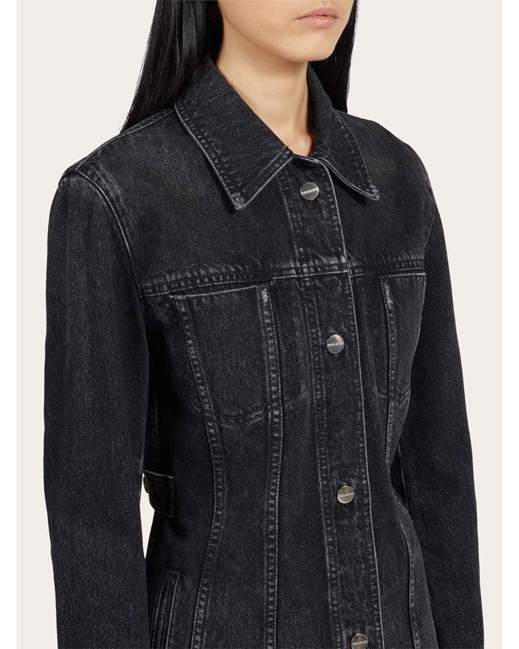 Ferragamo Blue Cotton Denim Jacket Clothing