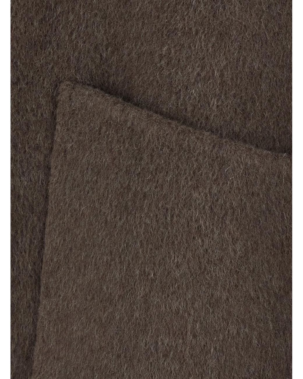 Grifoni Brown Wool-Blend Jacket With Classic Collar And Front Patch Pockets for men