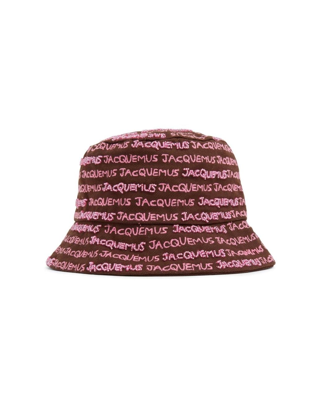 Jacquemus Red Le Bob Bordado Logo Bucket Hat Accessories Beanies