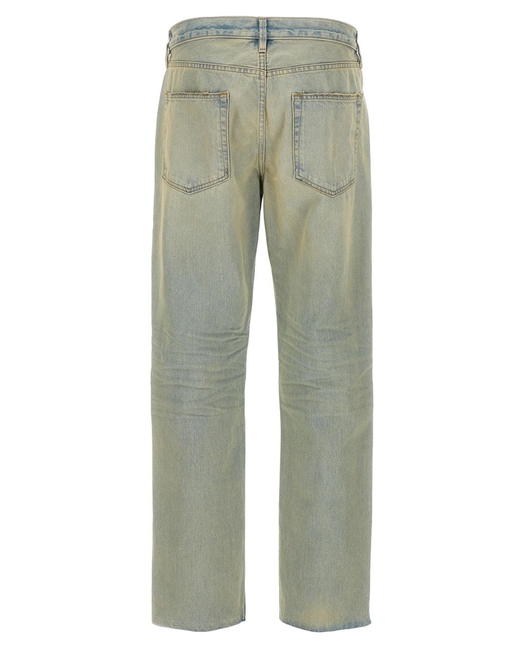 Fear Of God Green Fear Of God Raw-Cut Cotton Jeans for men