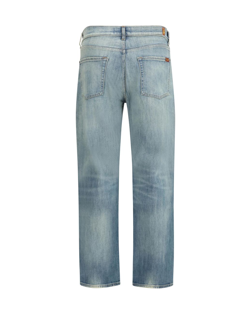 7 For All Mankind Blue Jeans Easy Straight Mid-Rise Cotton for men