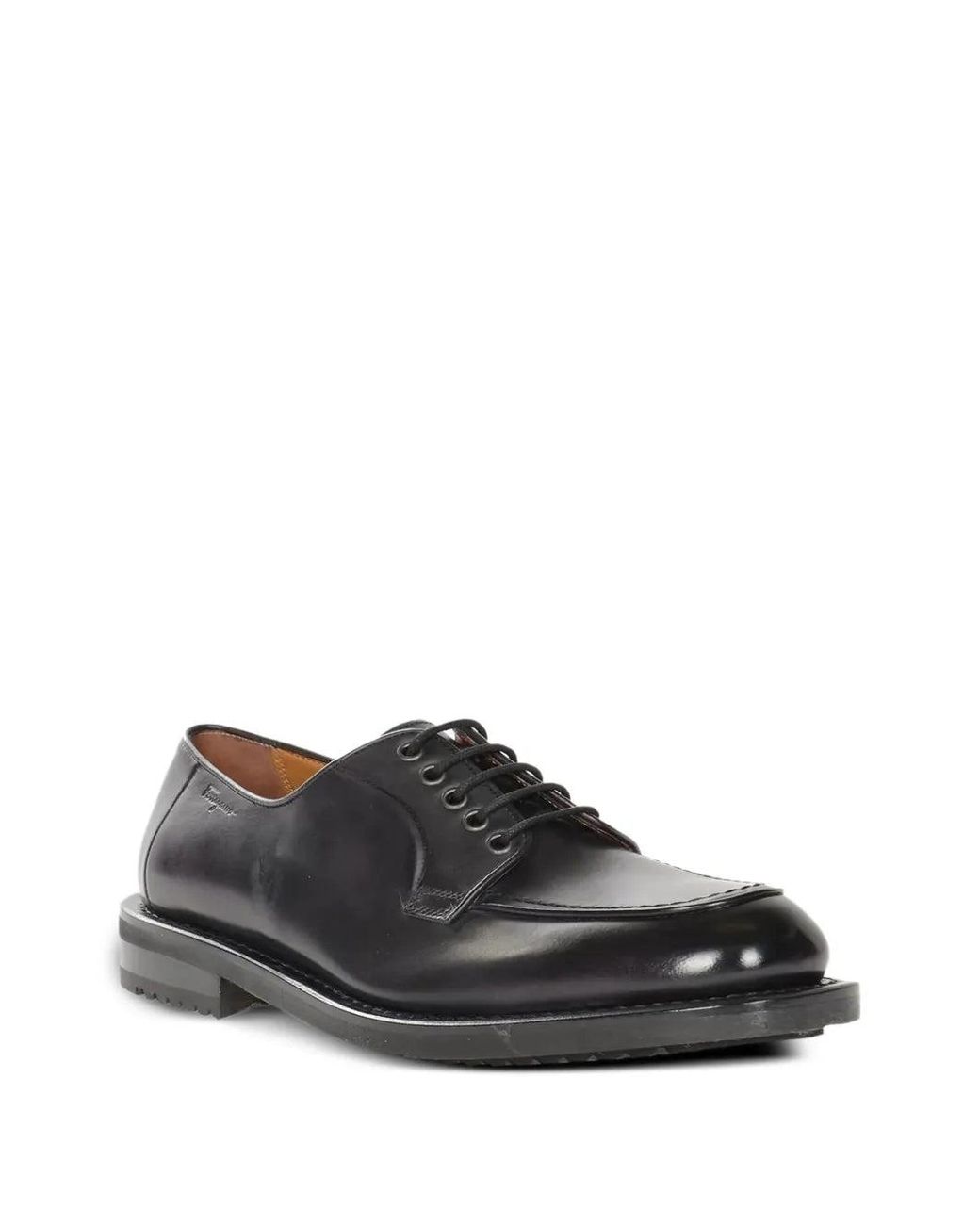Ferragamo Gray Ferragamo Lace-Up Derby Shoes for men