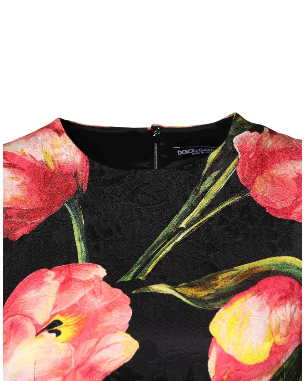Dolce & Gabbana Red Floral Print Viscose A-Line Mini Dress Co+Vi