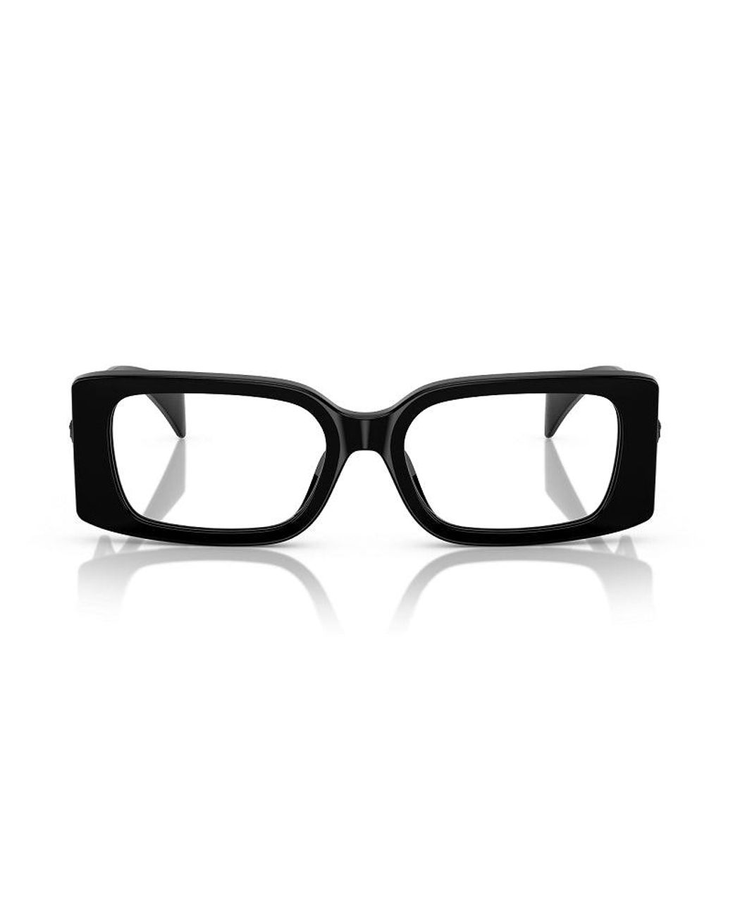 Versace Black Eyeglasses Rectangle Full Rim, Frame And Clear Demo Lenses Lens Ve3362U5485