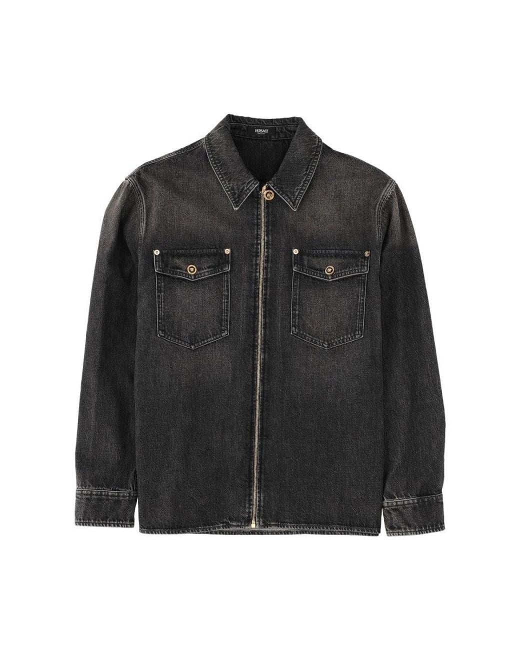 Versace Gray Denim Jacket for men