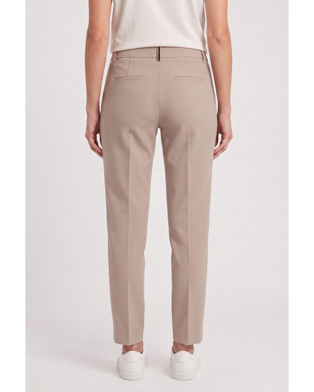 Brunello Cucinelli Natural Cotton Casual Trousers
