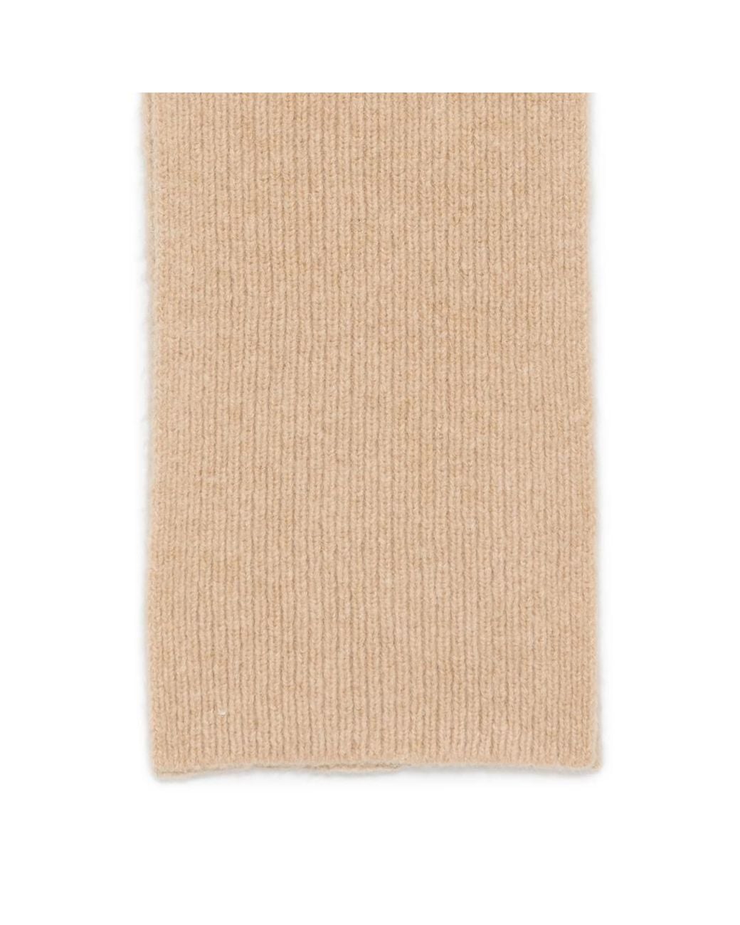 Dries Van Noten White Scarf Ribbed Knit Alpaca Wool for men