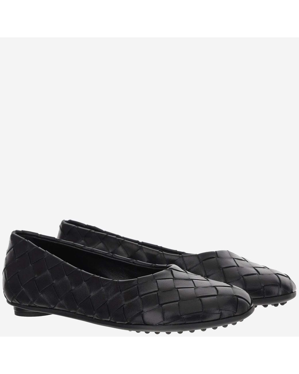 Bottega Veneta Black Ballet Flats Atomic Lambskin Ballerina Shoes