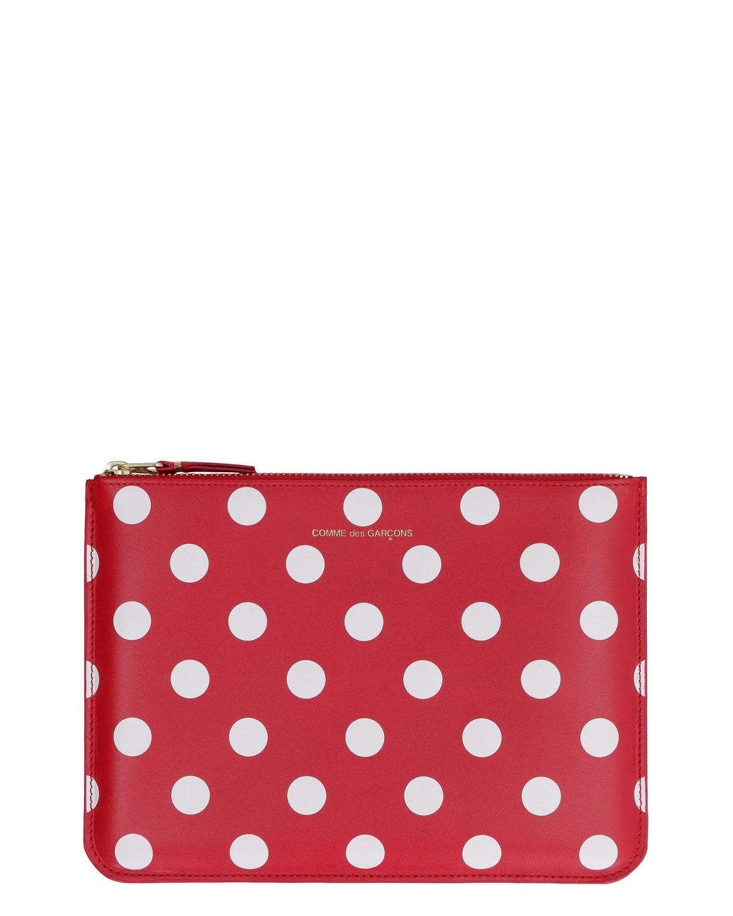 Comme des Garçons Red Leather Pouch Cow Hide Clutch Bags for men
