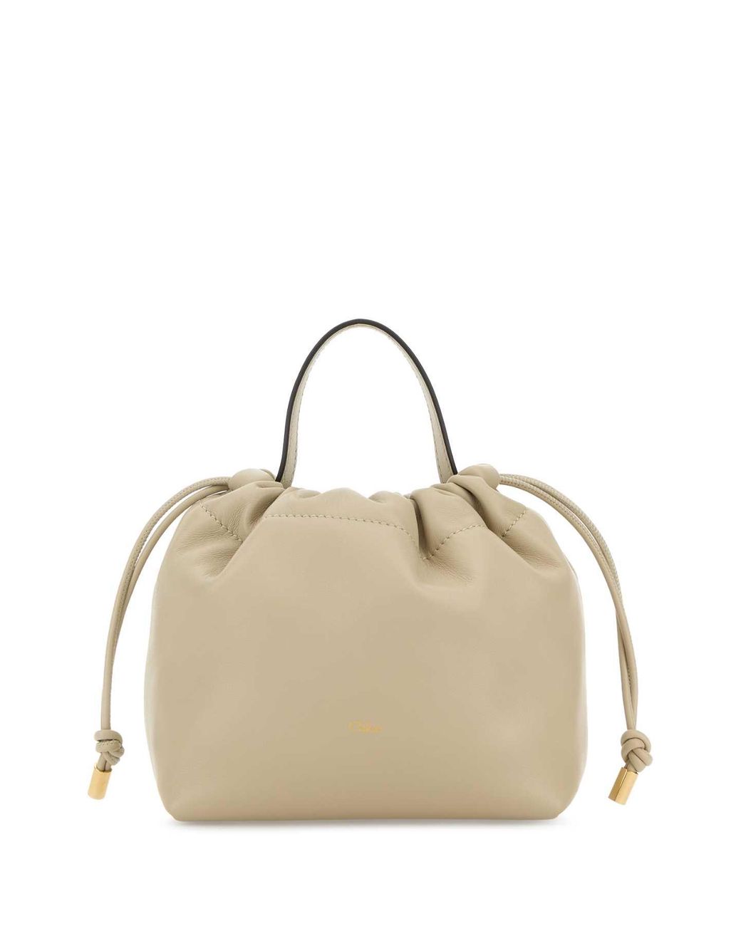 Chloé Sand Leather Mini Chloã Icons Handbag in Natural | Lyst